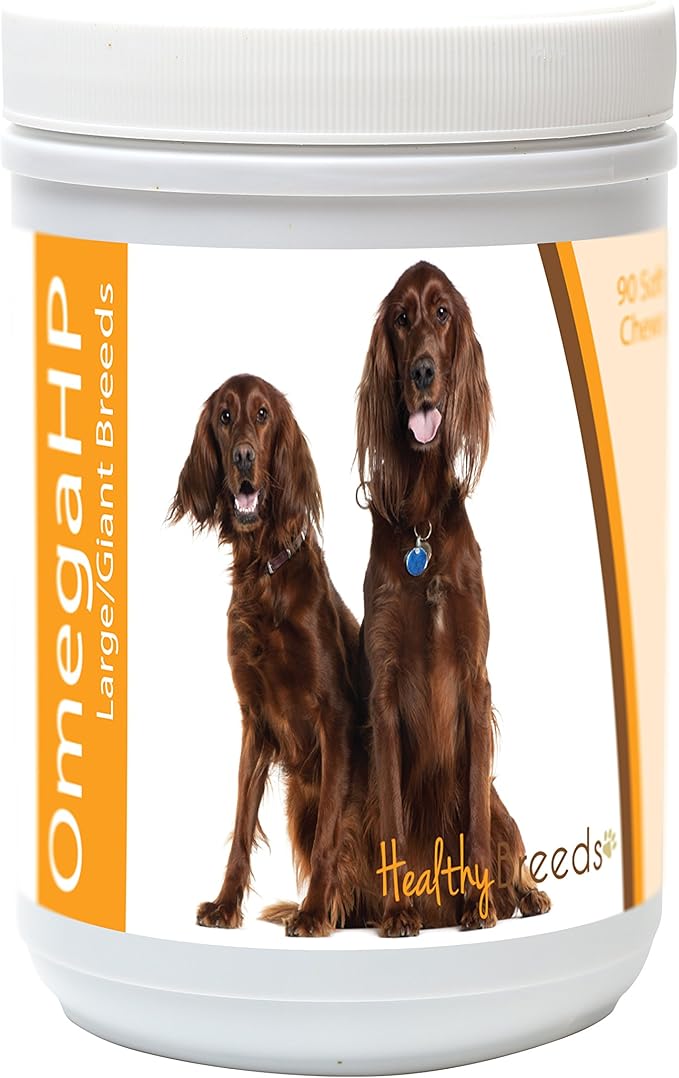 Healthy Breeds Irish Setter Omega HP Fatty Acid Skin and Coat Support Soft Chews 90 Count