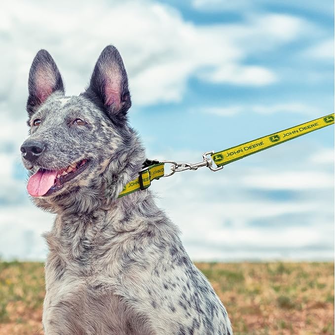 John Deere Pet Leash. Licensed Dog Leash, Small Leash for Dogs & Cats. A Shiny & Colorful Dog & Cat Leash Licensed by John Deere for All The Farmers, Contractors & Fans of John Deere Tools