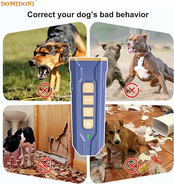 2024 Dog Bark Deterrent Device-Anti Bark Devices for Dogs, No More Barks Dog Training Tool-Most Effective Dog Behavior Aid-Barking Eliminator Indoor/Outdoor, Dog Silencer/Dog Behavior Corrector (Blue)