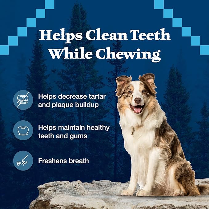 Blue Buffalo Wilderness Wild Bones Grain-Free Dental Chews Dog Treats, Mini, 10-oz Bag
