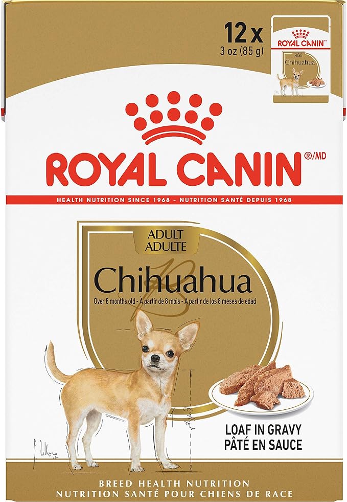 Royal Canin Breed Health Nutrition Chihuahua Adult Loaf in Gravy Wet Dog Food, 3 oz pouch (12-count)
