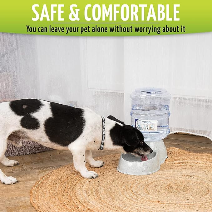 Zone Tech Self-Dispensing Pet Waterer - Premium Quality Durable Self-Dispensing Gravity 3.7 Liters Pet Waterer (2 Pack Self-Dispensing Pet Feeder)