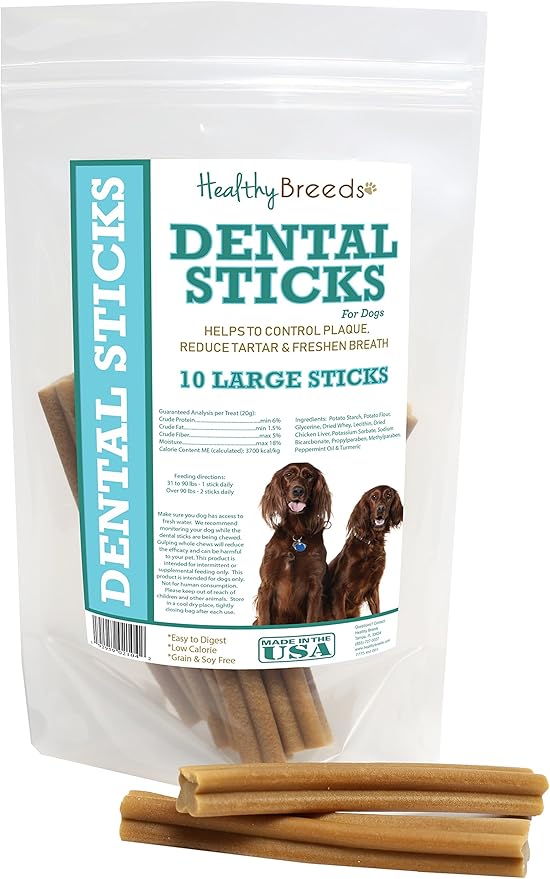 Healthy Breeds Irish Setter Dental Sticks Large 10 Count