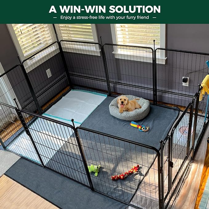 FXW Rollick Dog Playpen for Yard, RV CampingâPatented, 40 inch 8 Panels