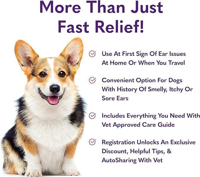 MySimplePetLab Ear Care Dog Kit | Dog Ear Cleaning Kit | Dog Ear Cleaner Solution with Dog Ear Infection Relief for Smelly, Itchy, or Sore Ears