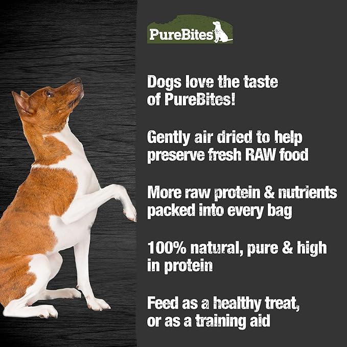 PureBites Beef Jerky Dog Treats, 1 Ingredient, Made in Canada, 7.5oz