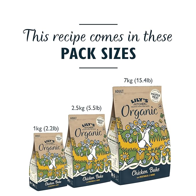 Lily's Kitchen Proper Dry Dog Food Organic Chicken & Vegetable Bake (1Kg)