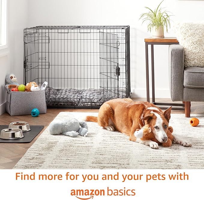 Amazon Basics Dog Poop Bags with Dispenser and Leash Clip, Talcum Powder Scented, 13 x 9 Inches - 270 Count (15 Bags per Roll, 18 Rolls)