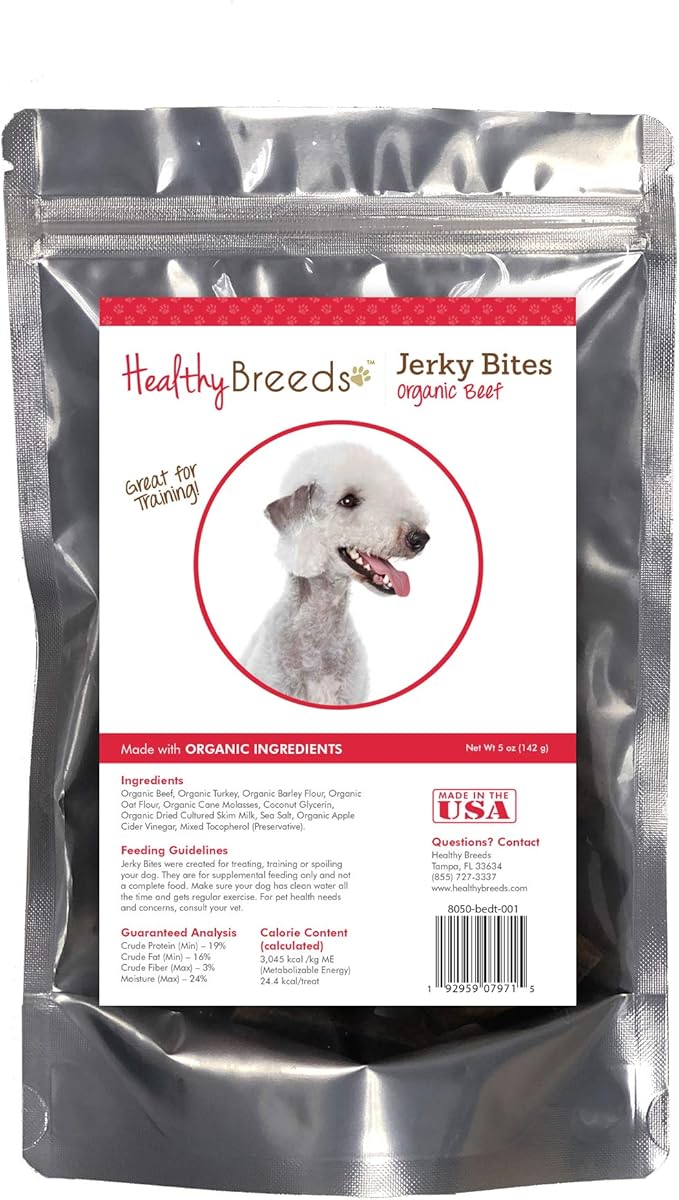 Healthy Breeds Bedlington Terrier Jerky Bites Beef Recipe Dog Treats 5 oz