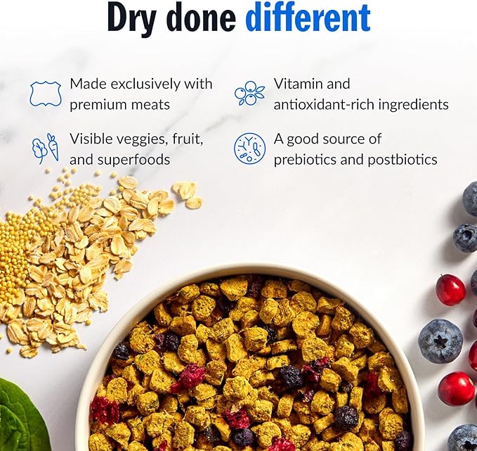PetPlate FreshBaked Dry Dog Food Grain-Inclusive | Human Grade Dog Kibble | Vet Designed and Formulated with Prebiotics and Postbiotics | No Fillers or by-Products | 2lbs (Beef)