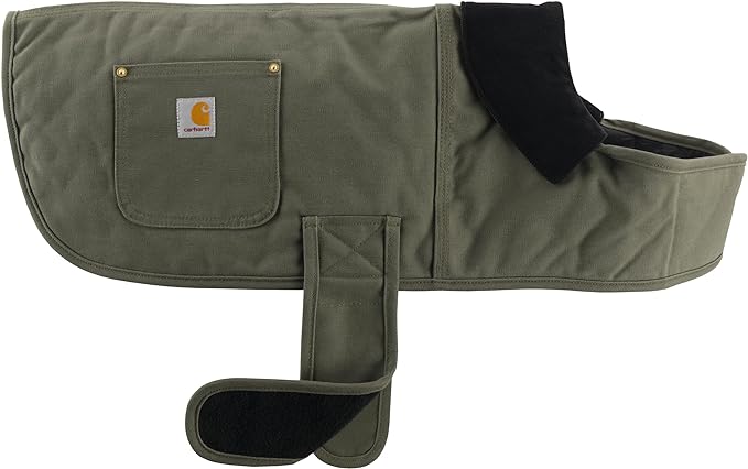 Carhartt Firm Duck Insulated Dog Chore Coat Army Green/Brass , Large