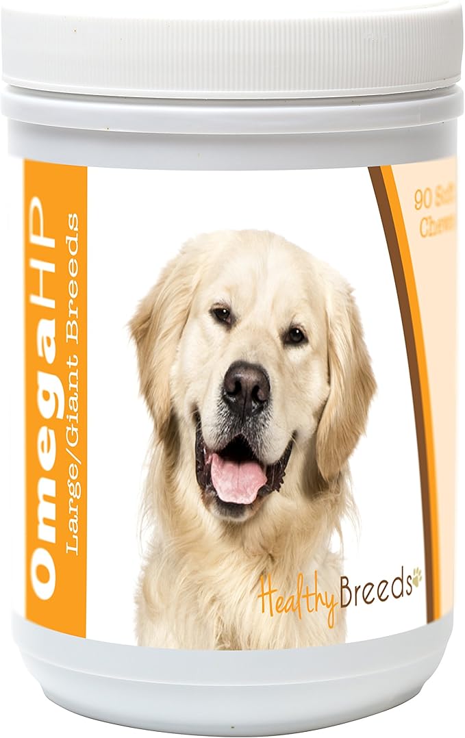 Healthy Breeds Golden Retriever Omega HP Fatty Acid Skin and Coat Support Soft Chews 90 Count