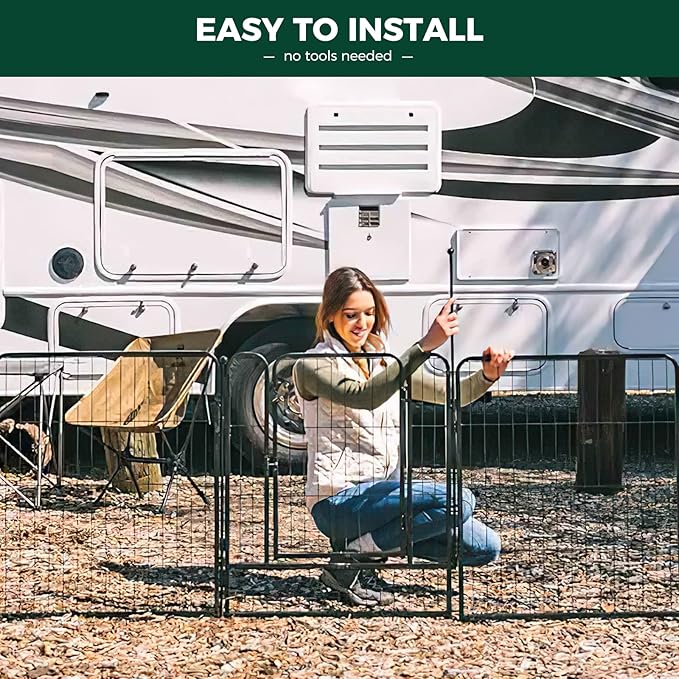 FXW Rollick Dog Playpen for Yard, RV CampingâPatented, 40 inch 16 Panels