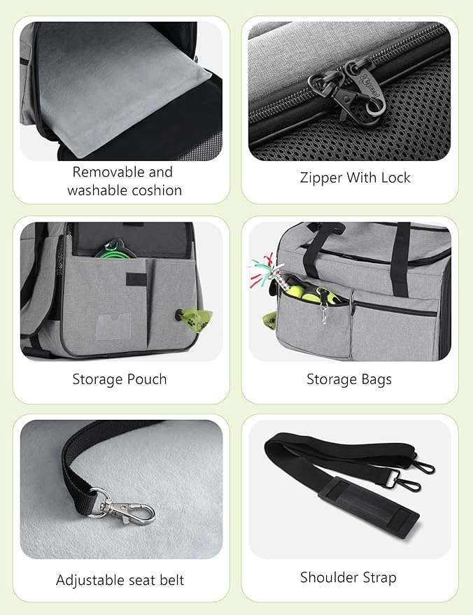Pecute Cat Carrier Dog Carrier with Wheels Airline Approved, Pet Travel Carrier with Sunshade, Aluminum Alloy Tie Rod Silent Wheel, Pet Carrier Foldable for Cats Puppies(18" L x 12" W x 13" H)