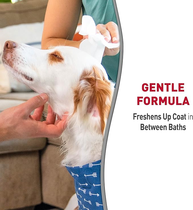 Nature's Miracle Deodorizing Bath Wipes for Dogs, 25 Count, Clean Breeze Scent
