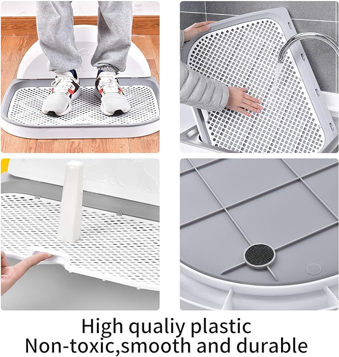 Dog Potty Tray, GANCHUN Pet Indoor Dog Training Toilet 23" x 20" Dog Potty Training Pee Pad Holder for Small and Medium Dogs