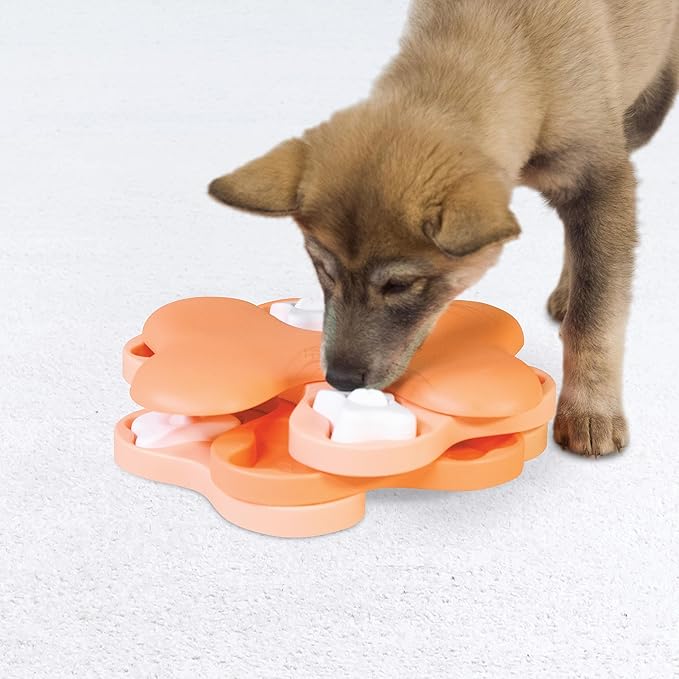 Nina Ottosson by Outward Hound Puppy Tornado Treat Puzzle Enrichment Toy for Puppies, Level 2 Intermediate, Pink