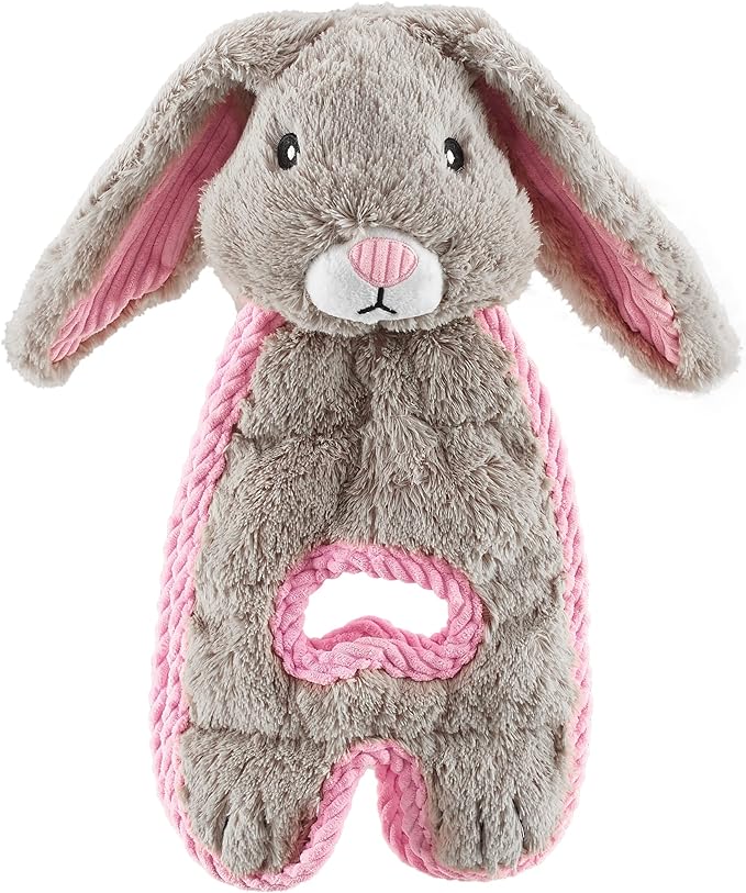 Outward Hound Cuddle Tugs Bunny Plush Squeaky Dog Toy