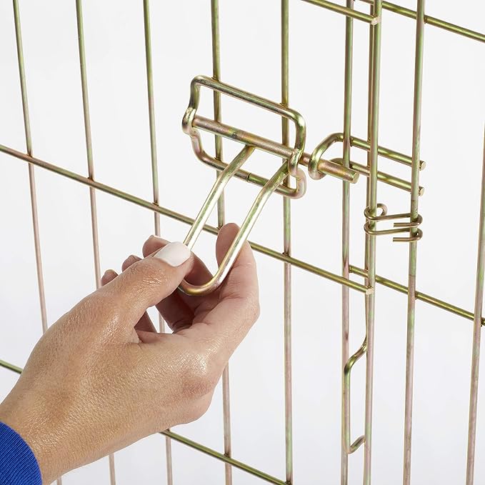 MidWest Homes for Pets Foldable Metal Dog Exercise Pen / Pet Playpen, Gold Zinc w/ door, 24'W x 48'H