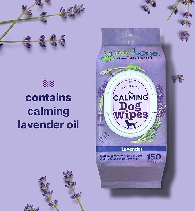 Calming Dog Wipes Lavender Scented 150 Wipes
