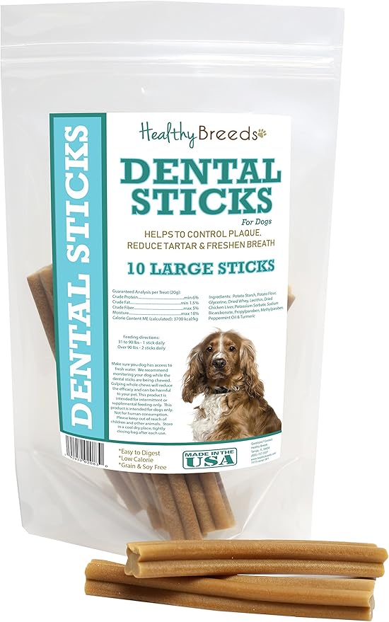 Healthy Breeds English Cocker Spaniel Dental Sticks Large 10 Count