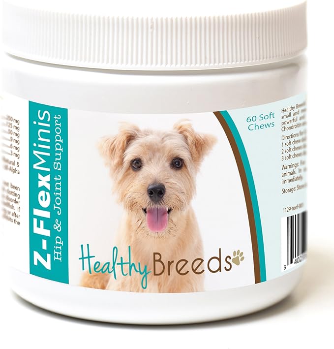 Healthy Breeds Norfolk Terrier Z-Flex Minis Hip and Joint Support Soft Chews 60 Count