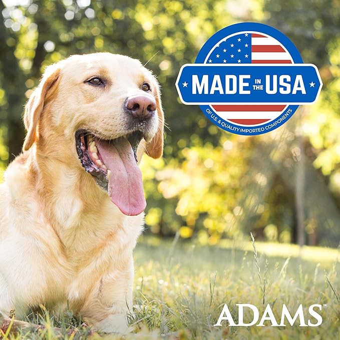 Adams Plus Flea & Tick Prevention Spot On for Dogs 61-150 Pounds, 12 Weeks & Older, 3-Month Supply, Kills Fleas, Flea Eggs, Flea Larvae & Brown Dog & Deer Ticks, Kills & Repels Mosquitoes For 30 Days