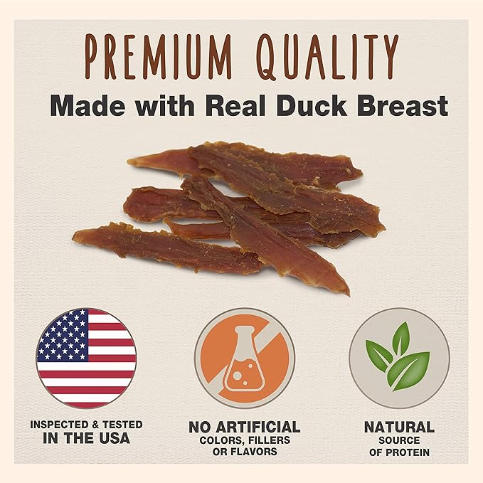 Cadet Gourmet Duck Breast Dog Treats - Healthy & Natural Dog Training Treats for Small & Large Dogs - Inspected & Tested in USA (28 oz.)
