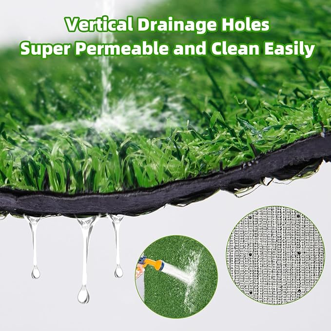 Loobani Dog Potty Grass Pad - 20.8x33.2 Artificial Grass Pee Pads for Dogs Potty Training Indoor Outdoor, Soft and Easy Cleaning Fake Grass Mat for Pets