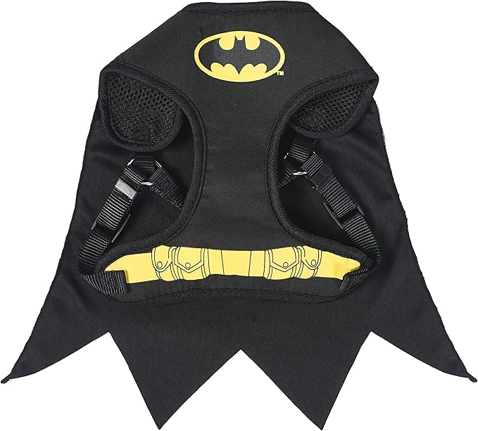 DC Comics for Pets Batman Dog Harness, Medium | Soft and Comfortable No Pull Harness for Dogs, Dog Batman Costume | Cute Dog Harness, Dog Halloween Costume, Batman Harness, Puppy Harness, Pet Harness