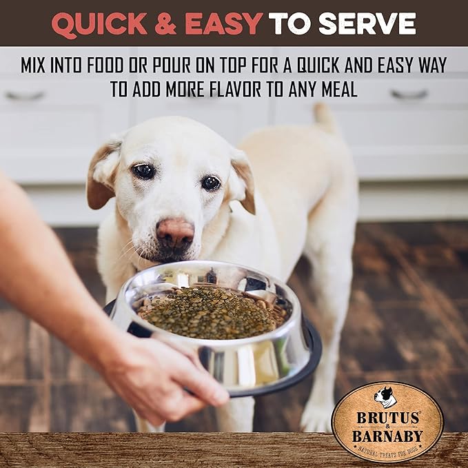 BRUTUS & BARNABY Dog Food Topper - Beef Liver - Enhance Your Dogs Meal with This Flavor Packed Mix - Sprinkle On Dog Food Flavoring for Picky Eaters - Just One Single Ingredient
