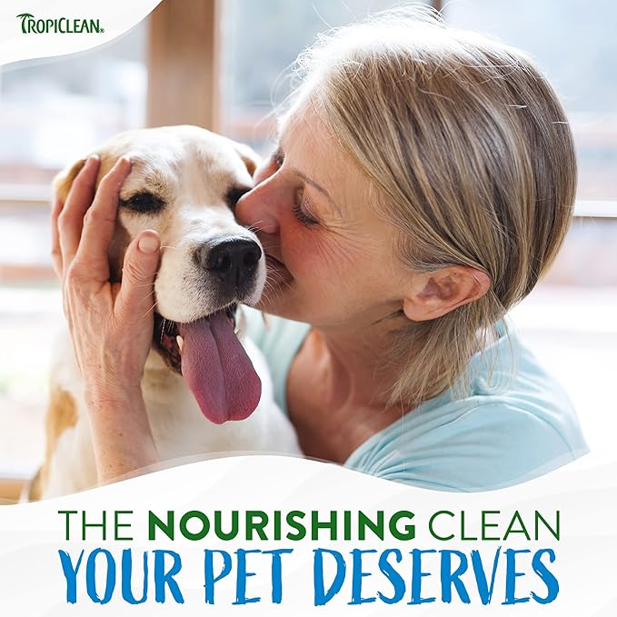 TropiClean Lime & Coconut Deshedding Dog Shampoo for Shedding Control | Natural Pet Shampoo Derived from Natural Ingredients | Cat Friendly | Made in the USA | 20 oz.