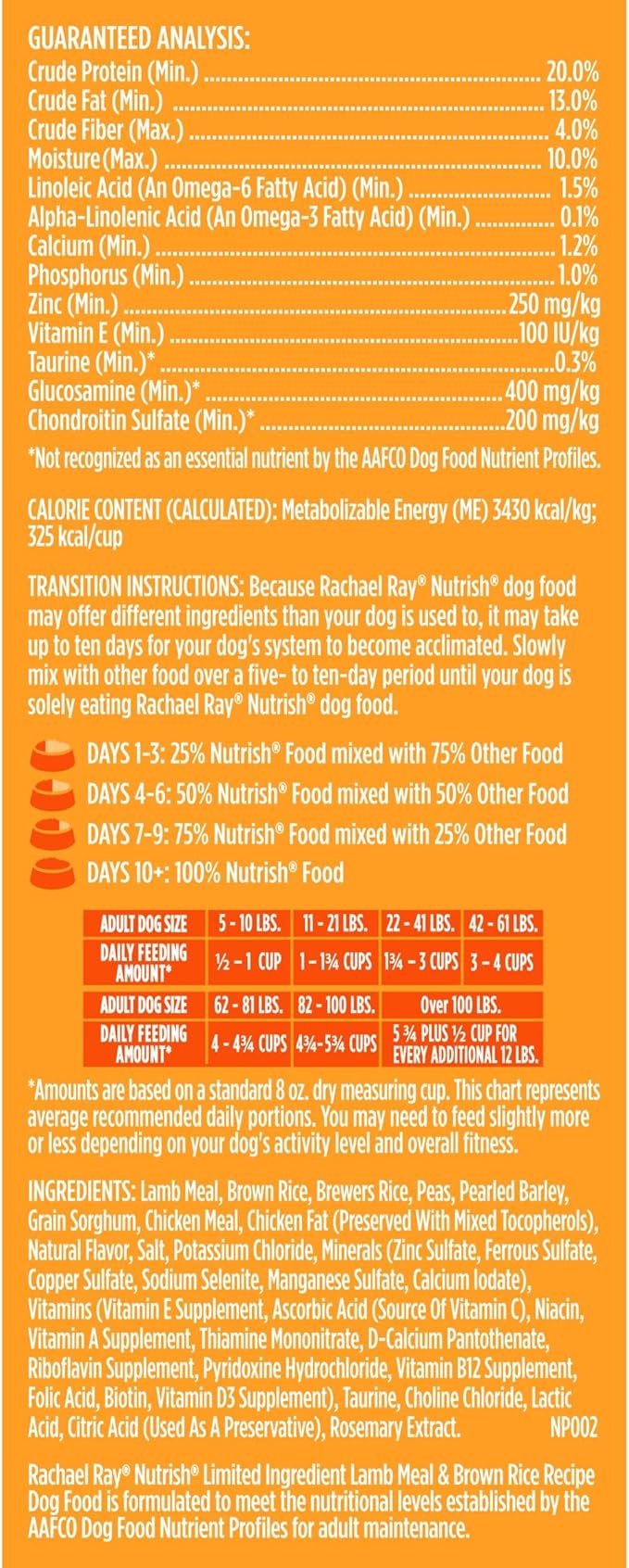 Rachael Ray Nutrish Limited Ingredient Lamb Meal & Brown Rice Recipe, Dry Dog Food, 14 Pound Bag (Packaging Design May Vary)