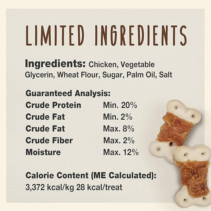 Cadet Gourmet Chicken Wrapped Biscuit Dog Treats Wraps - Healthy Chicken & Biscuit Dog Training Treats for Small & Large Dogs - Inspected & Tested in USA (14 oz.)
