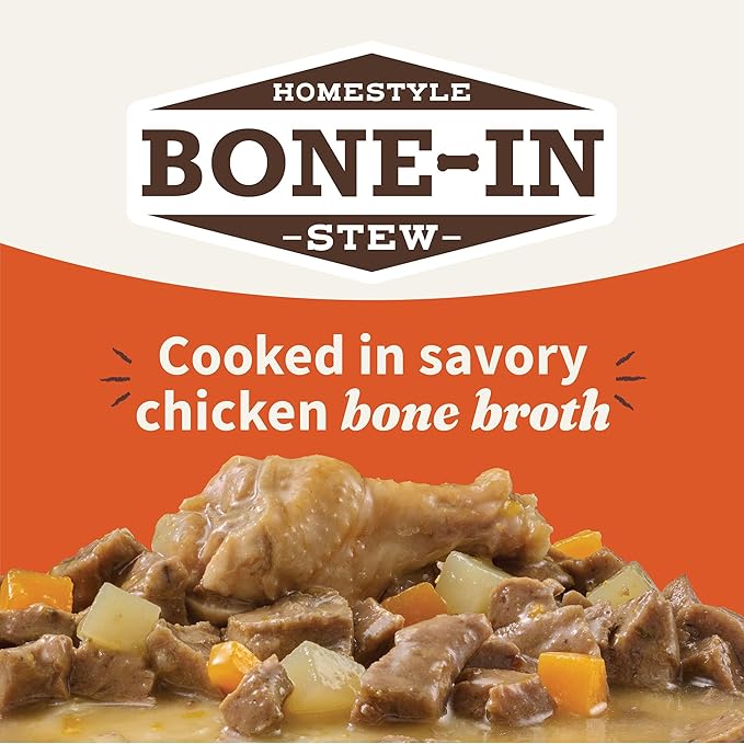 Halo Elevate Wet Dog Food, Grain Free, Homestyle Bone-in Chicken Stew with Pumpkin & White Potatoes, 12.7oz (Pack of 6)