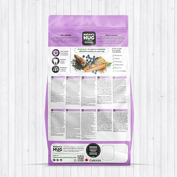 Nature's HUG Dry Dog Food | Sustainable Clean Protein | Supports Immune System | Grain Free | Non-GMO | Just Like Chicken Recipe | Hypoallergenic | 20lb Bags | Adult Toy & Small Breed Dogs