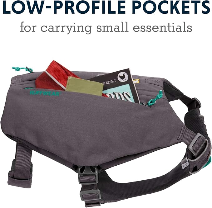 Ruffwear, Switchbak Dog Harness, Pack & Harness Hybrid for Day Trips & Everyday Use, Granite Gray, X-Small