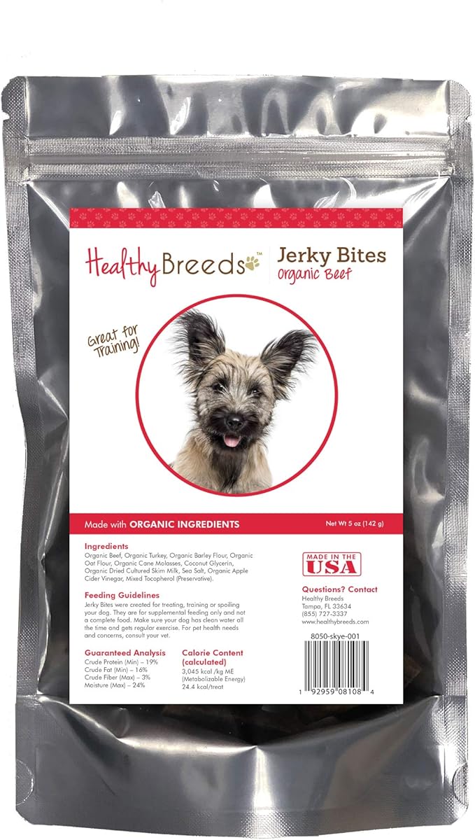 Healthy Breeds Skye Terrier Jerky Bites Beef Recipe Dog Treats 5 oz