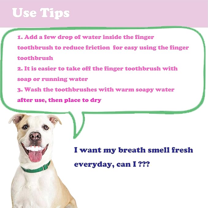 8 Units Pack Pet Finger Toothbrush for Dogs & Cats, Extra Soft Silicone Bristles Professional Dog Toothbrush & Cat Toothbrush, Easy Teeth Cleaning for Dog Dental Hygiene