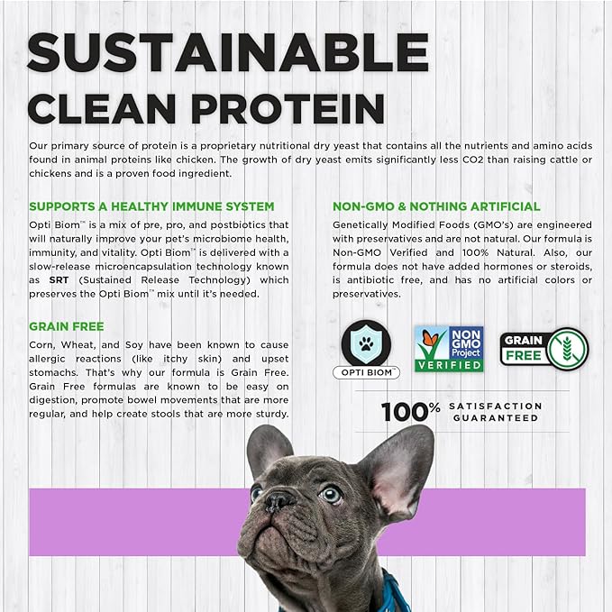 Nature's HUG Dry Dog Food | Sustainable Clean Protein | Supports Immune System | Grain Free | Non-GMO | Just Like Chicken Recipe | Hypoallergenic | 20lb Bags | Adult Toy & Small Breed Dogs