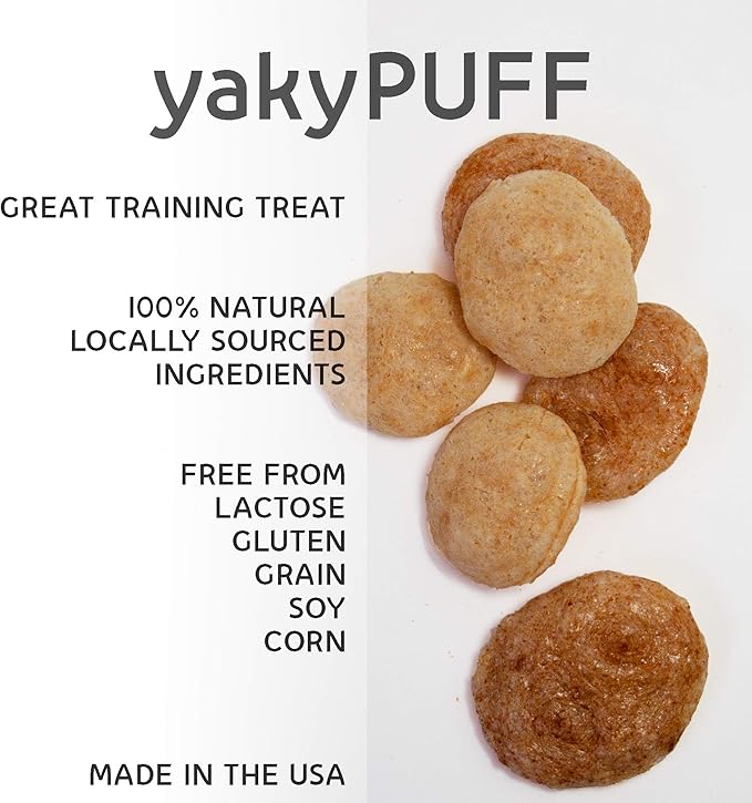 Himalayan Dog Chew Yak Cheese Treats, 100% Natural, Long Lasting, Gluten Free, Healthy & Safe, Lactose & Grain Free,Cheese Flavor Crispy Puffed Treat, For All Breeds, 2 oz (Package Updated to 3 oz)