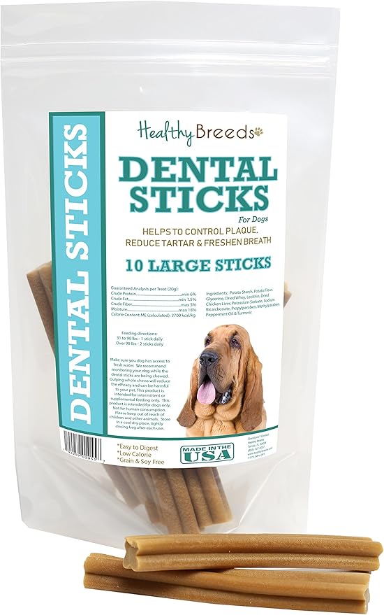 Healthy Breeds Bloodhound Dental Sticks Large 10 Count