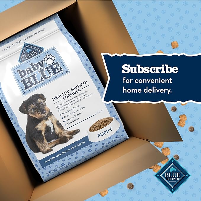 Blue Buffalo Baby Blue Healthy Growth Formula Natural Puppy Dry Dog Food, Chicken and Brown Rice Recipe 4-lb