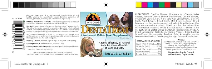 Wysong Dentatreat Canine/Feline Food Supplement - 3 Oz. Bottle