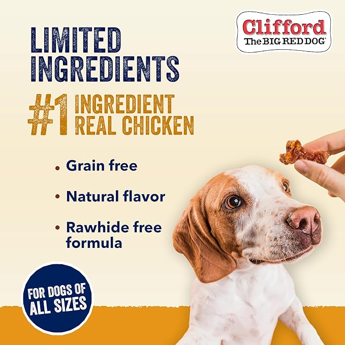 Clifford® Chicken Training Treats for Dogs | Soft Dog Treats Healthy for All Breed Sizes | Puppy Training Treats, Grain Free, High Protein, Rawhide Free Dog Chews - Just Two Ingredients (20oz)