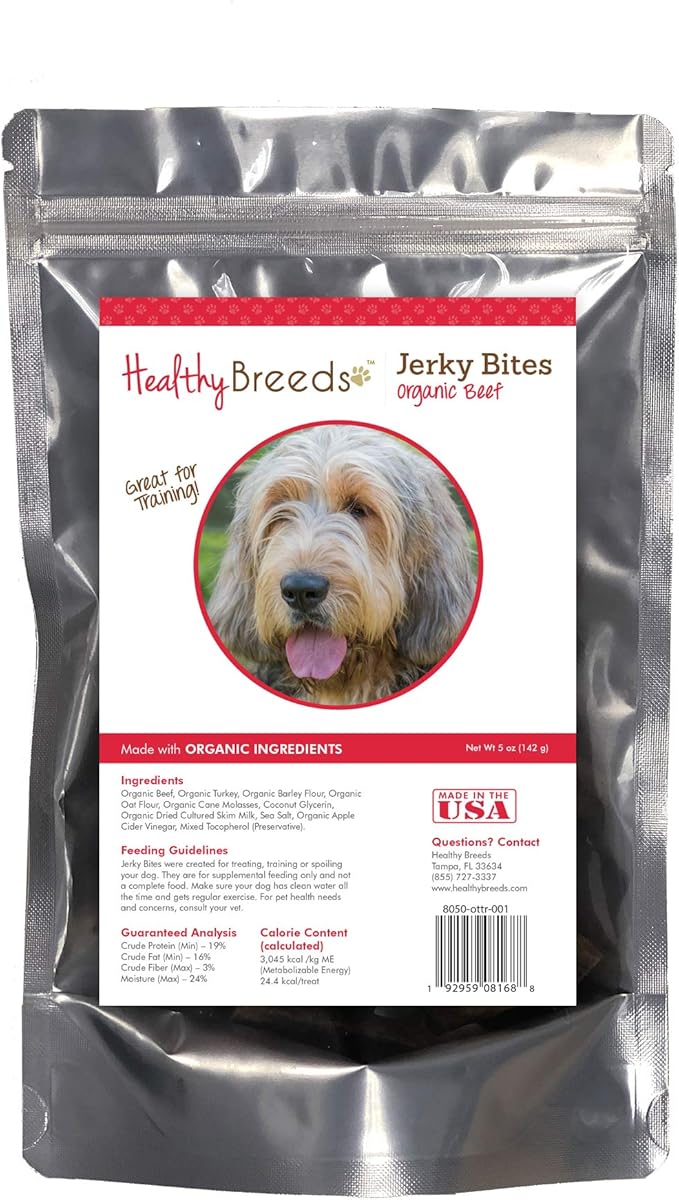 Healthy Breeds Otterhound Jerky Bites Beef Recipe Dog Treats 5 oz