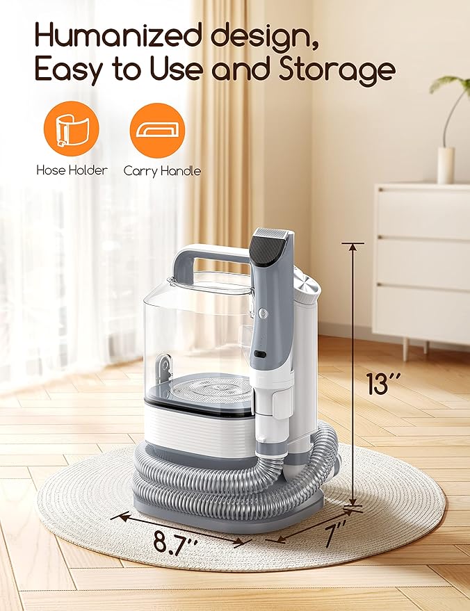 Meowant Dog Grooming Kit for Shedding with 3.2L Large Dust Cup, Pet Grooming Vacuum with 5 Proffesional Tools for Sheldding & Cleaning, 3 Mode Powerful Suction, Suitable for Dogs and Cats