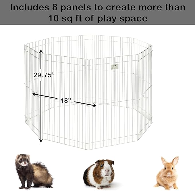 MidWest Homes for Pets 100-29 Ferret Nation Small Animal Exercise Pen
