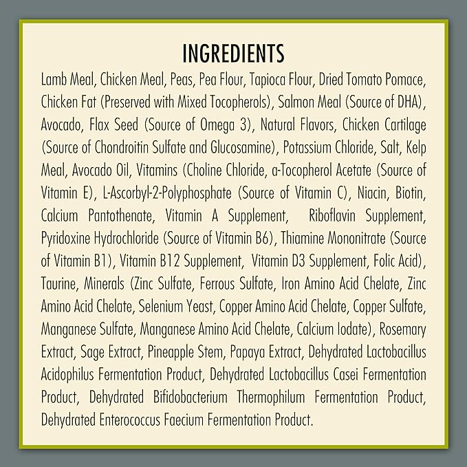 AvoDerm Natural Advanced Senior Health Grain Free Lamb Formula Dry Dog Food 4 lb