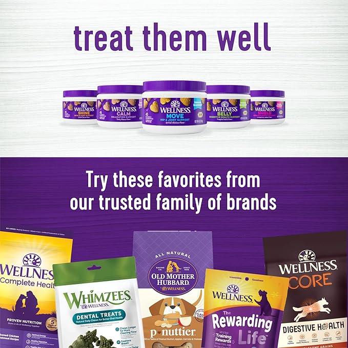Wellness Barkin' Bacon Flavored Soft Chew Skin & Coat Supplements for Dogs, 45 count